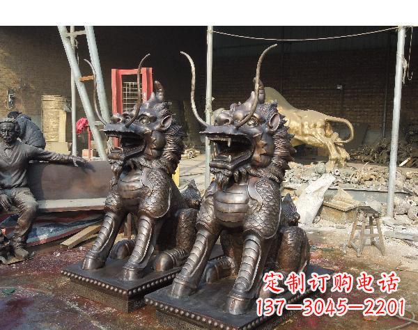 威海辟邪麒麟铜雕