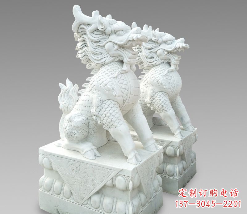 威海释迦牟尼麒麟石雕,吸煞驱邪