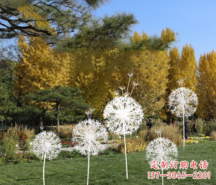 威海中领雕塑:精美不锈钢蒲公英雕塑