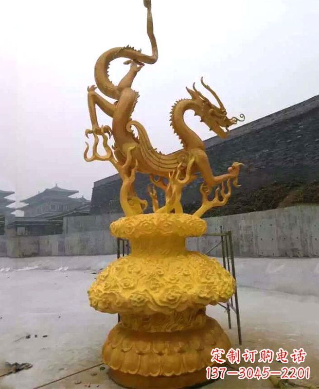 威海中领雕塑专业定制华丽的龙雕塑,集艺术设计…