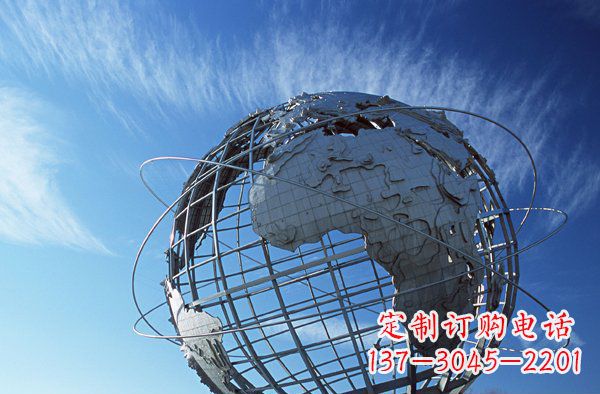 威海把美好的海洋融入您的空间,让心灵被洗涤--不锈钢大型地球雕塑