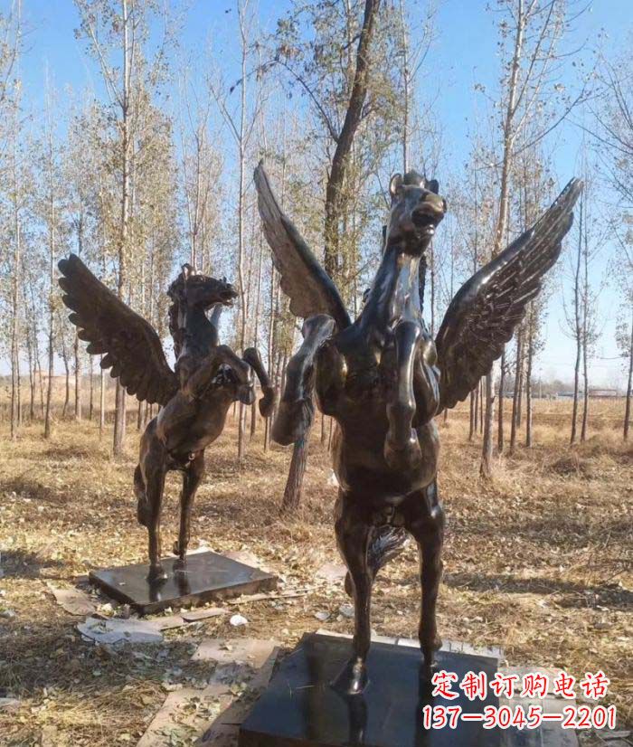 威海优雅传神的飞马铜雕