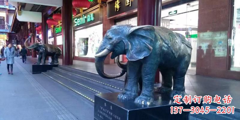 威海精美大象铜雕,传承古代工艺