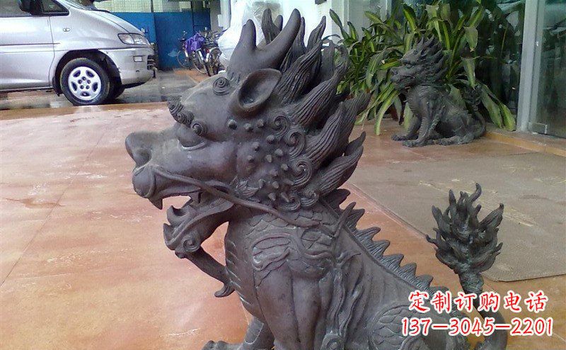 威海中领雕塑：舍利子之源，麒麟铸铜神兽铜雕
