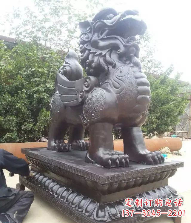 威海企业门口貔貅铜雕
