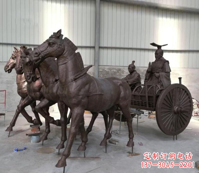 威海马车雕塑-传承秦朝历史文化