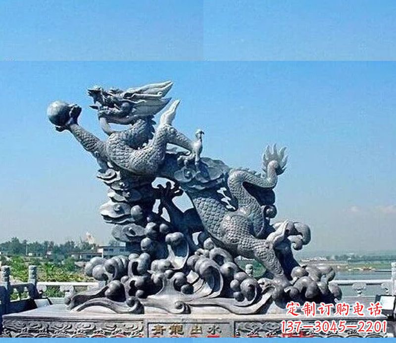威海中领雕塑独一无二的青龙出水雕塑