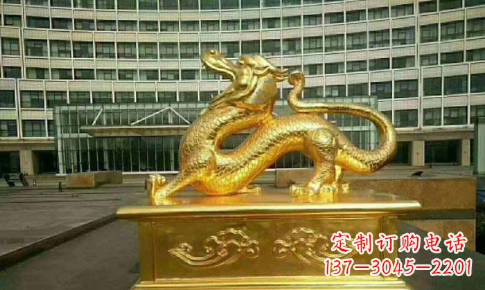 威海正宗青龙铜雕,精致细腻的艺术品
