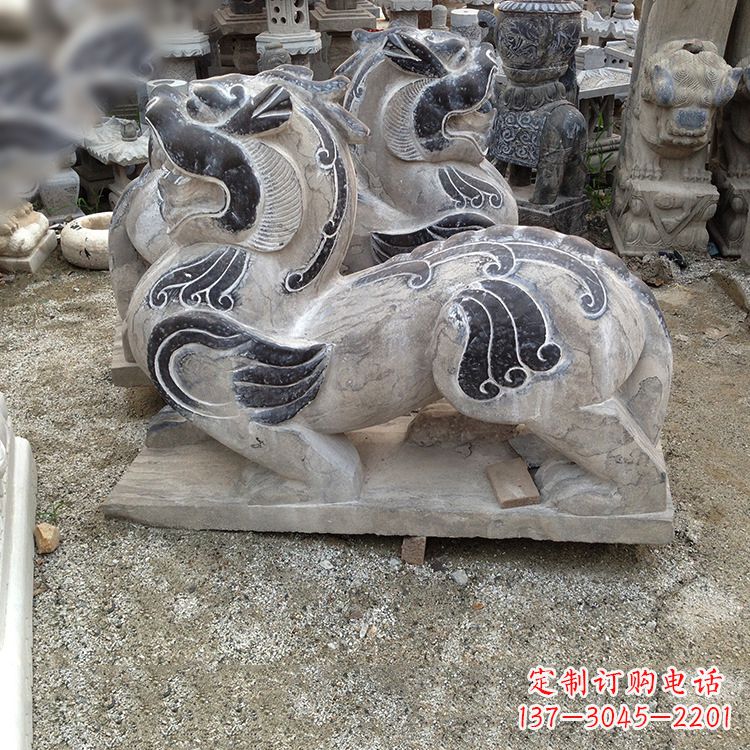 威海手工精雕青石貔貅雕塑