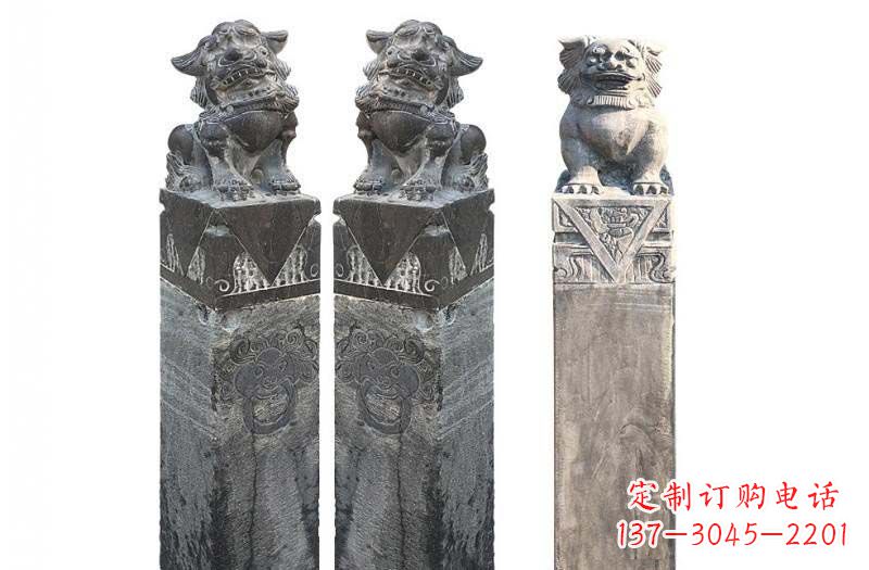 威海来自古代的精美狮子雕塑