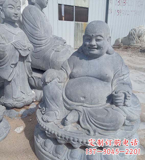 威海青石仿古弥勒佛雕塑