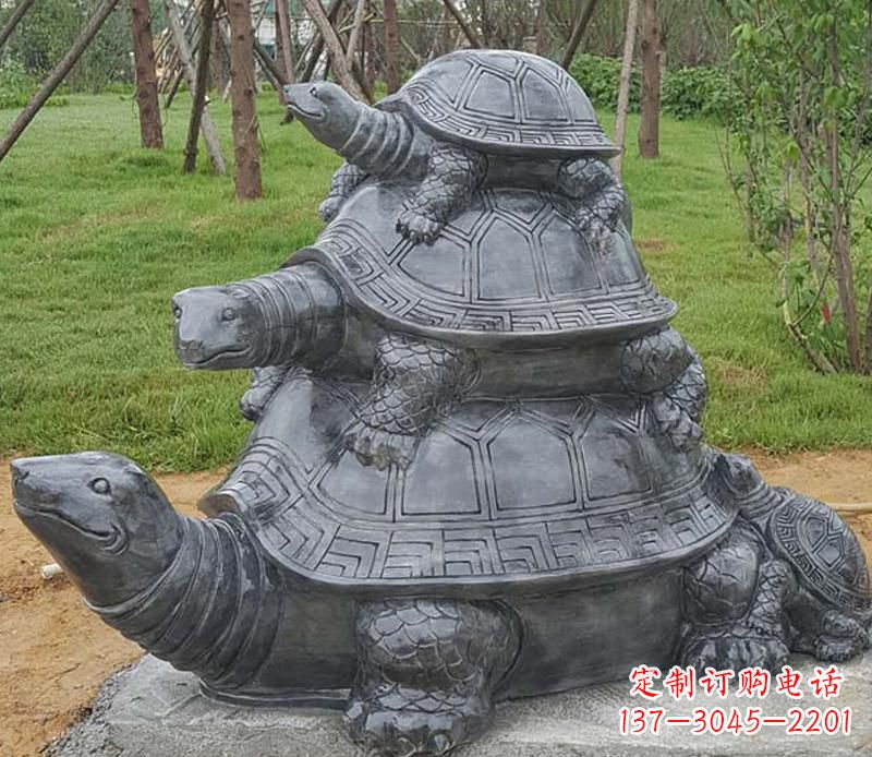 威海精美耐看的海龟母子雕塑