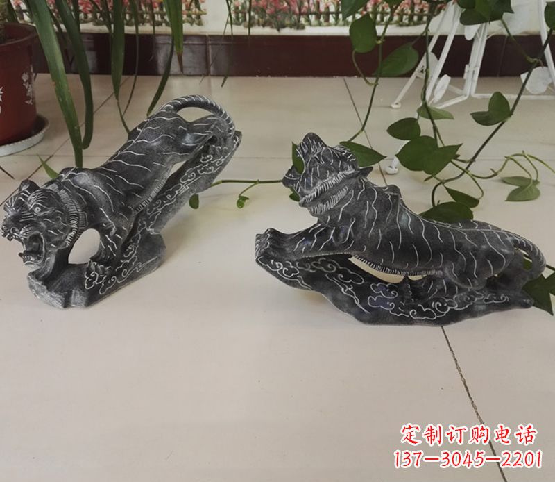 威海青石大型老虎雕塑是由中领雕塑设计制作的一…