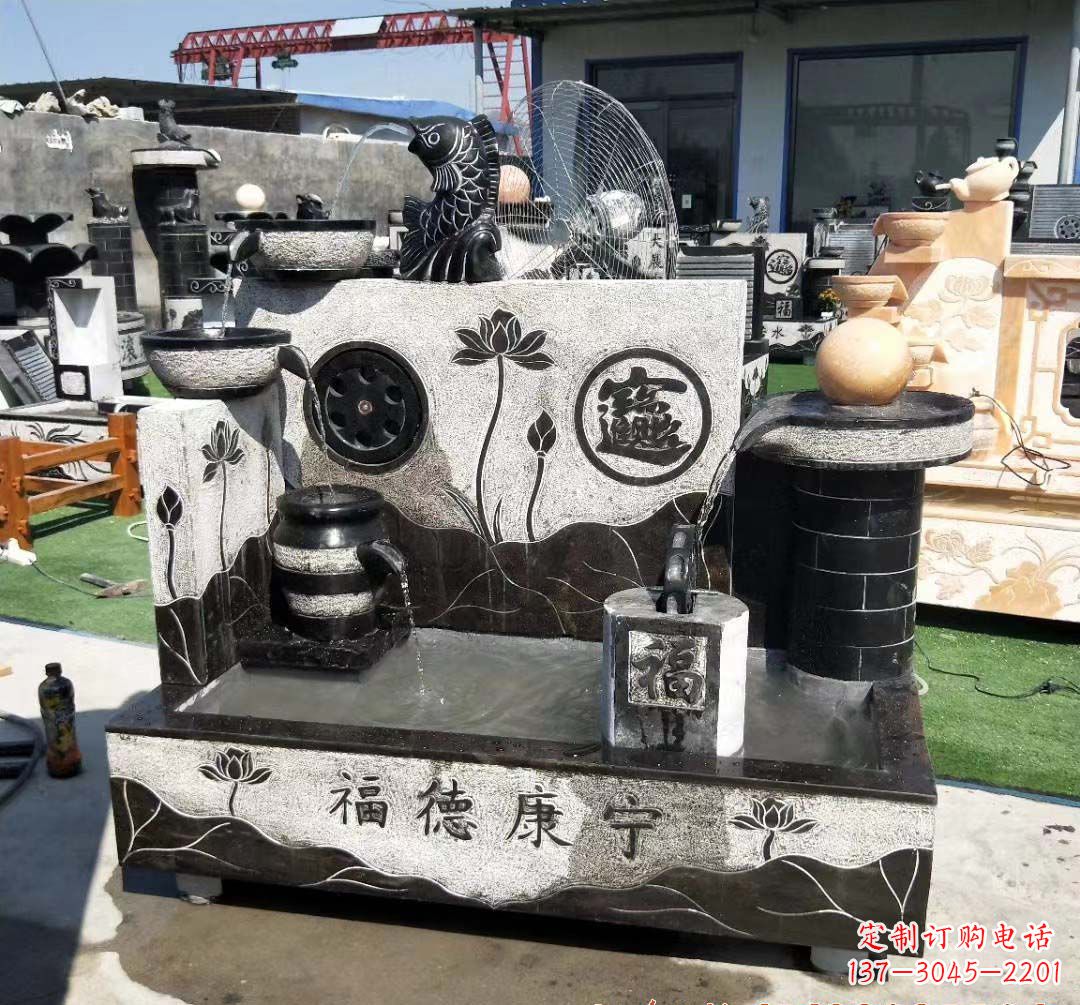 威海青石水池石雕——美丽水中景观