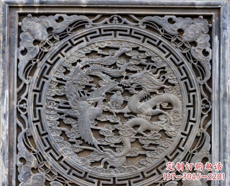 威海传统工艺青石龙雕精美绝伦