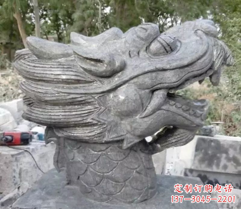 威海青石龙头雕塑