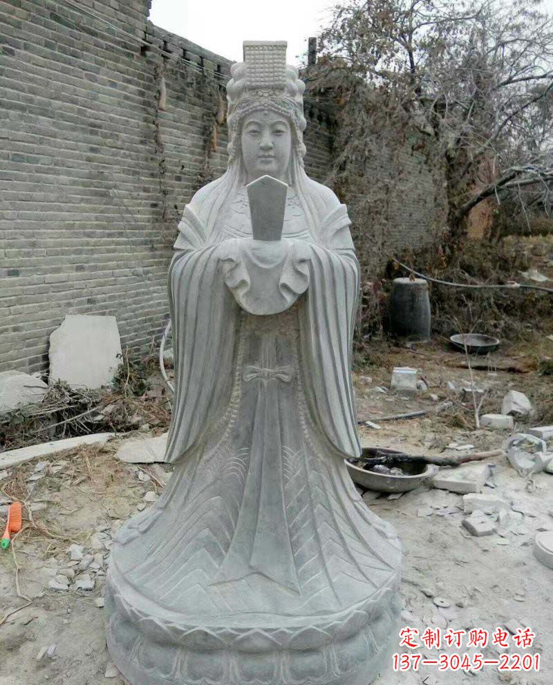 威海青石妈祖神像雕塑,传承中华民族精神