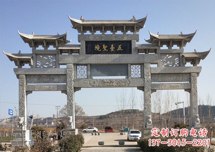 威海青石牌坊雕塑:精美瑰丽古朴简洁