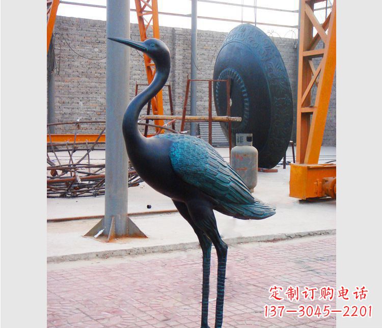 威海青铜动物仙鹤雕塑