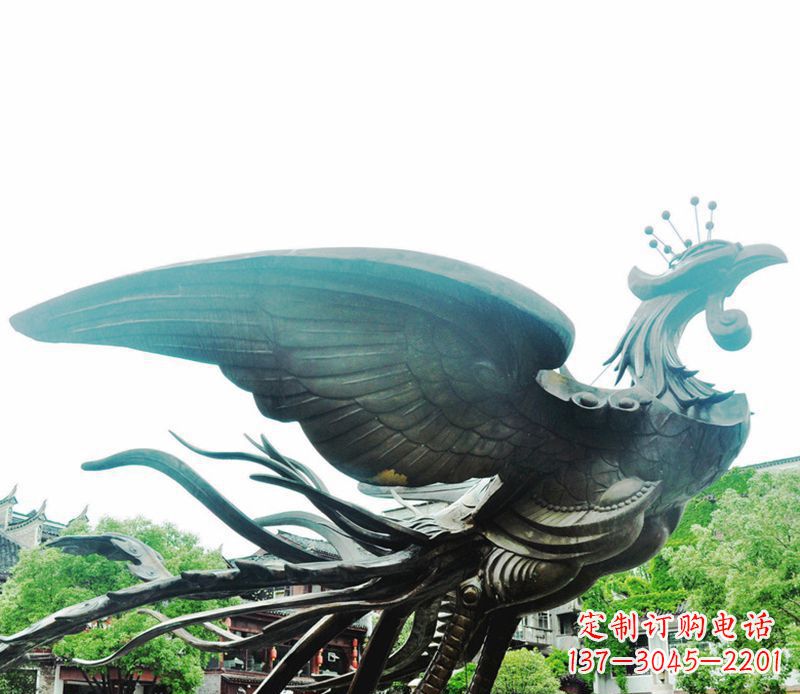 威海青铜凤凰雕塑，传承古典魅力
