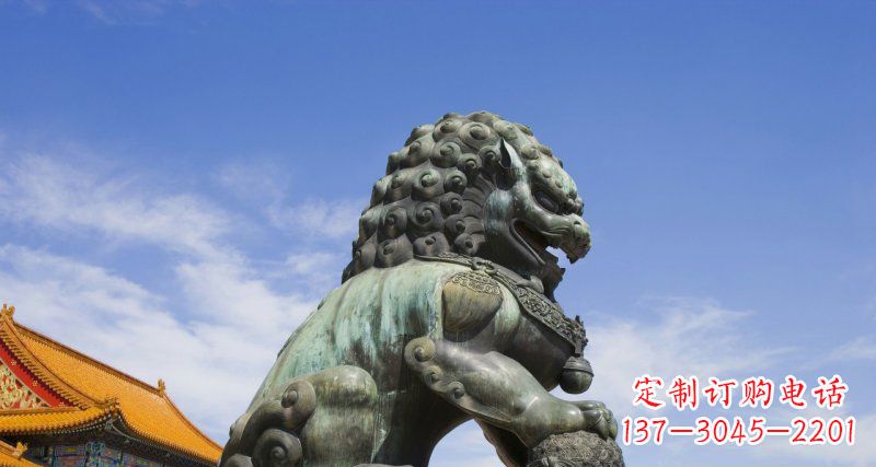 威海青铜故宫狮子雕塑--精美绝伦