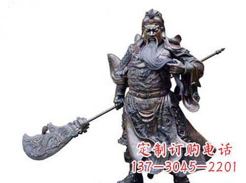 威海关羽青铜雕塑,传承历史的精神