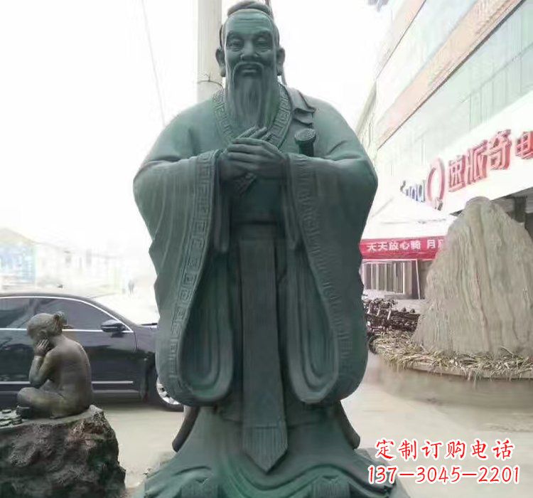 威海精美的青铜孔子雕像