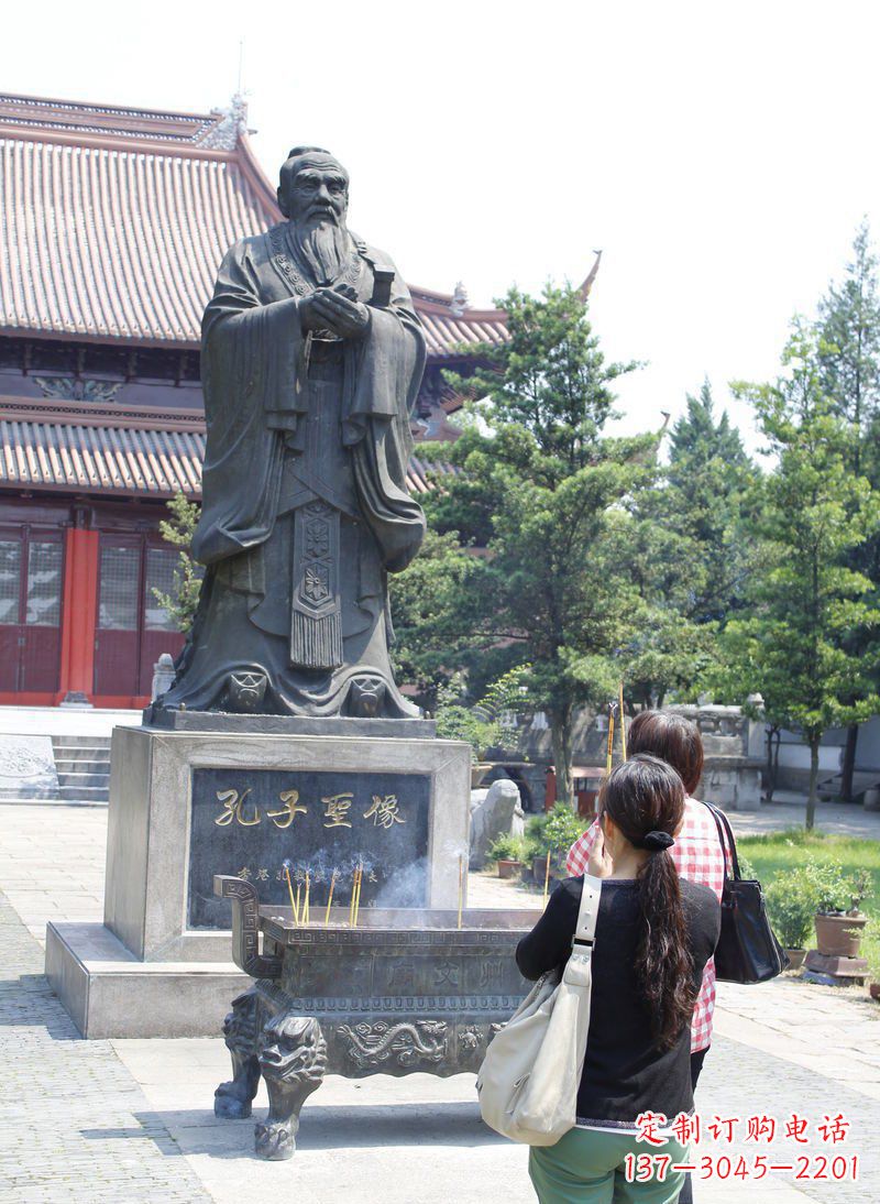 威海中领雕塑推出精致青铜孔子雕塑,考究工艺,…