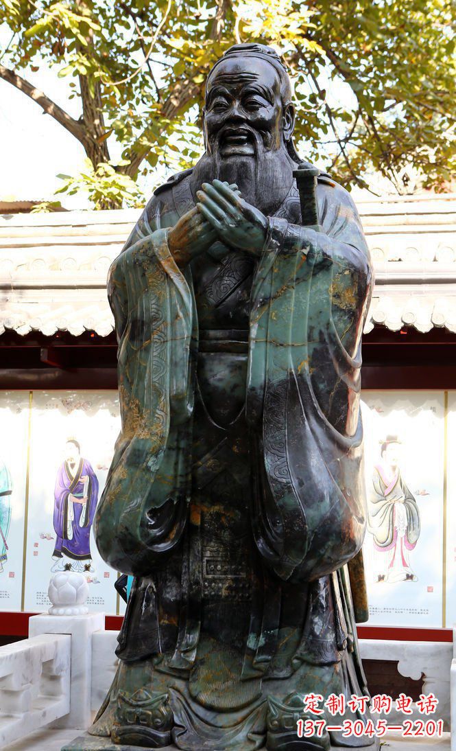威海青铜孔子行教像,把智慧和精神传承