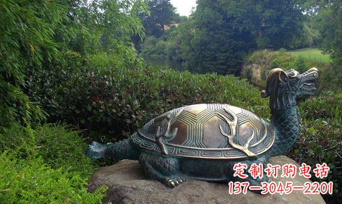 威海融合经典的青铜龙雕塑