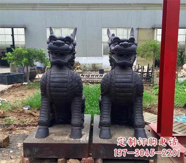 威海青铜精美麒麟雕塑,注入艺术气息