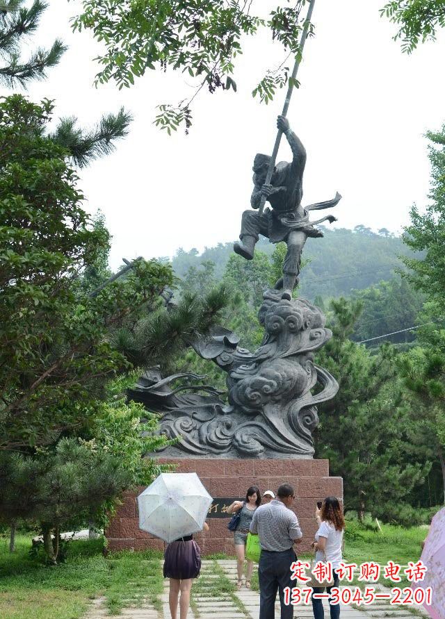 威海佛教中的传奇:青铜孙悟空雕塑