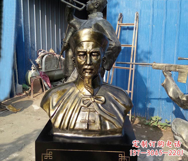 威海经典英雄,林则徐铜雕