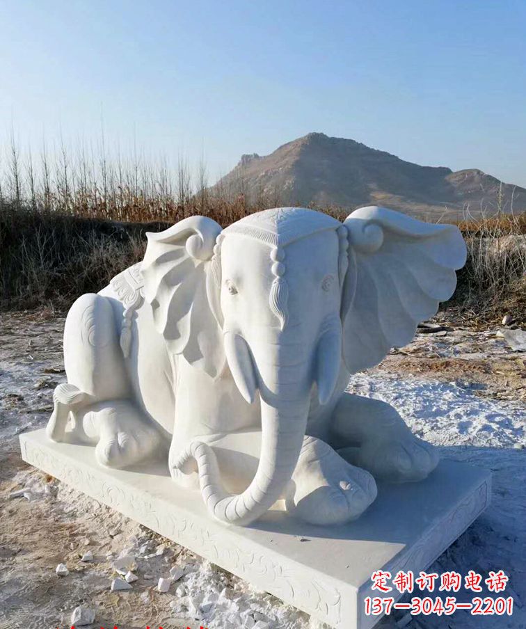 威海追忆历史,清明上坟大象石雕