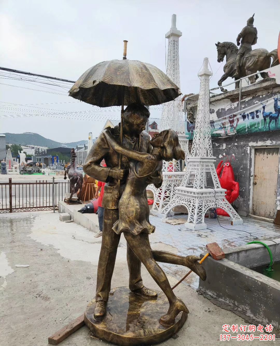 威海真爱永恒,浪漫情侣铜雕塑