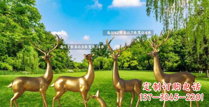 威海美轮美奂的鹿雕塑,是铜雕工艺在古典雕塑艺…