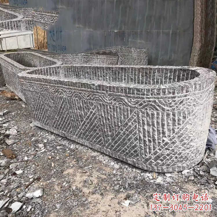 威海起点雕刻•手工老石槽雕塑
