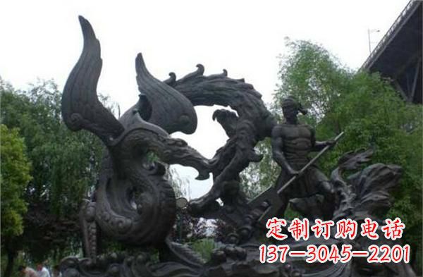 威海赛龙舟铜雕,青史留驰名!