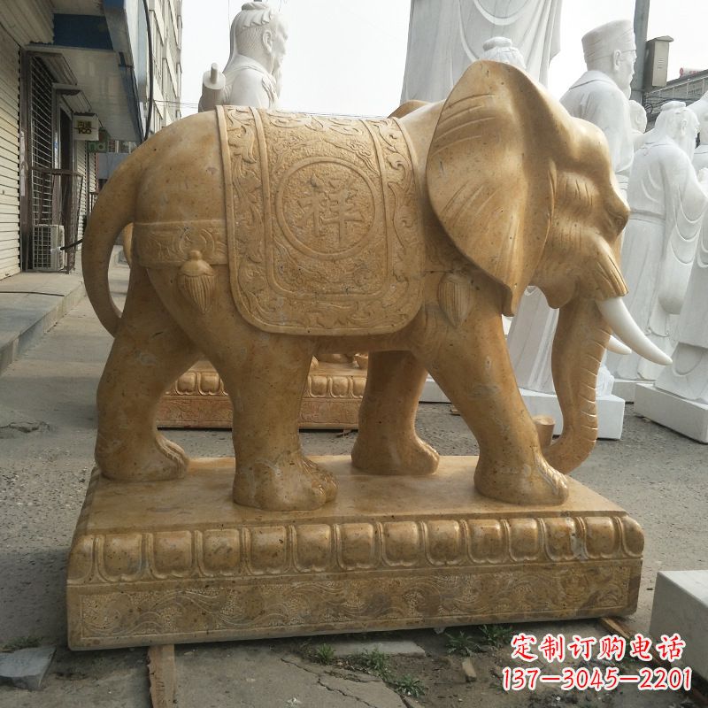 威海中领雕塑定制精美大象雕塑