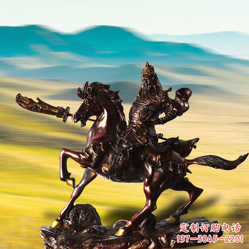 威海中领雕塑:关公铜雕,永不褪色的传奇