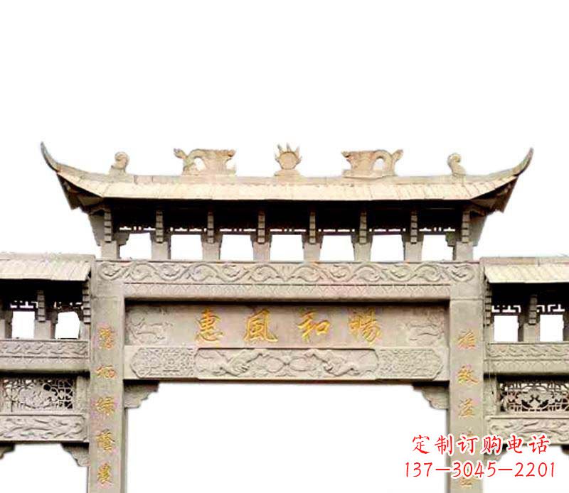 威海牌坊石雕–传承传统文化,给空间增色彩
