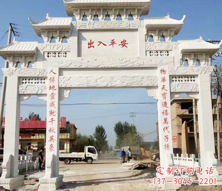 威海三门石牌坊石雕艺术