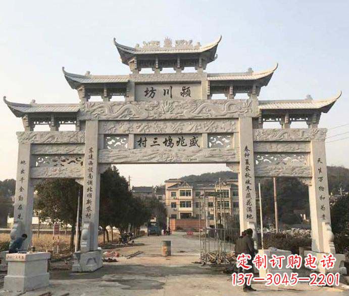 威海特色大理石牌坊雕塑