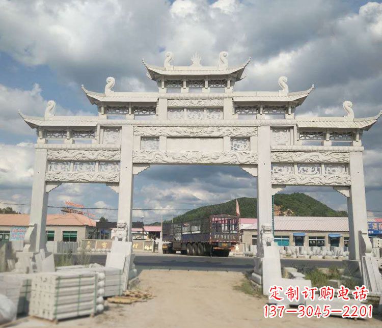 威海精美大理石牌坊石雕——给您的家园增添优雅气质