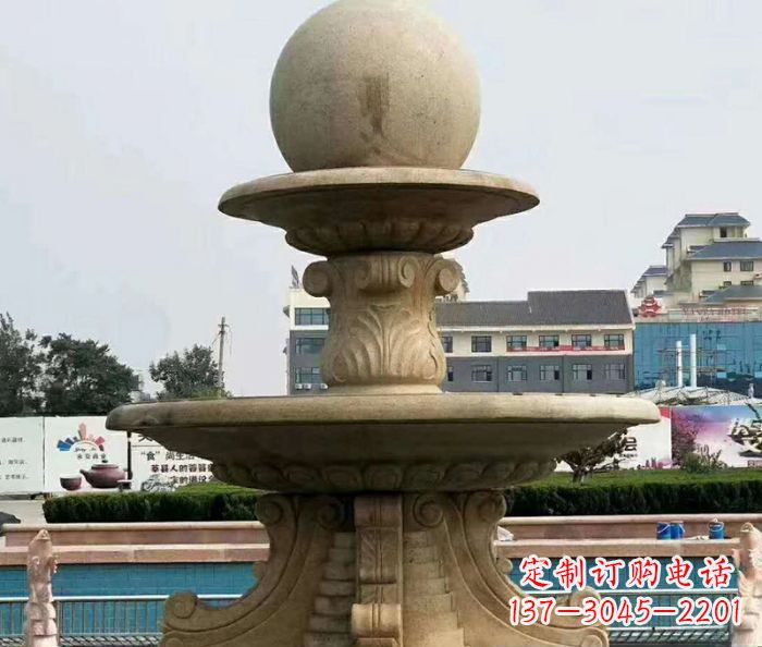 威海引领时尚的砂岩大型喷泉雕塑