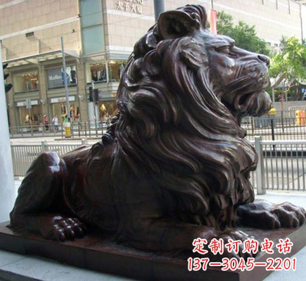 威海商场用汇丰铜狮子