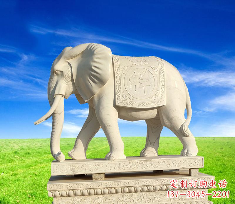 威海上坟大象的石雕