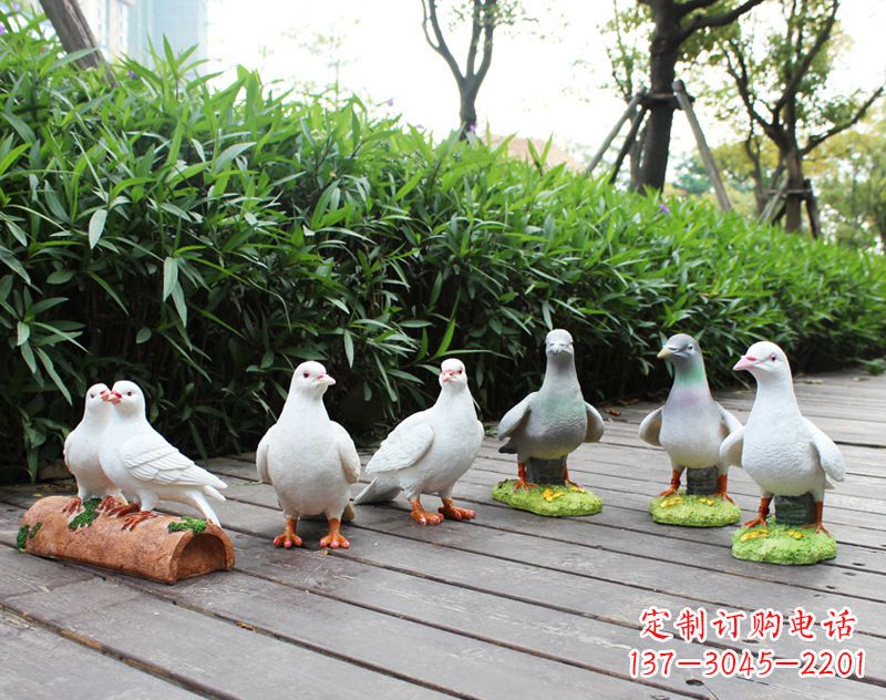 威海祝福世界的和平鸽雕塑