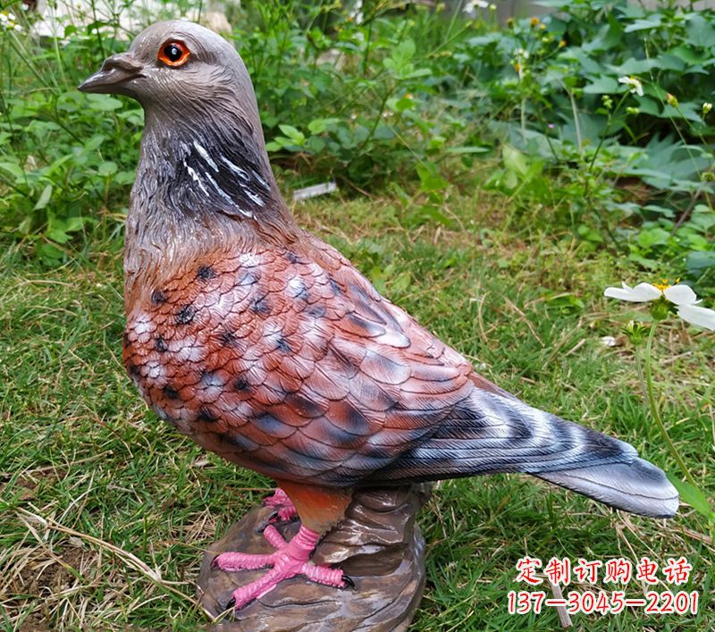 威海中领雕塑推出:传递和平象征的和平鸽雕塑