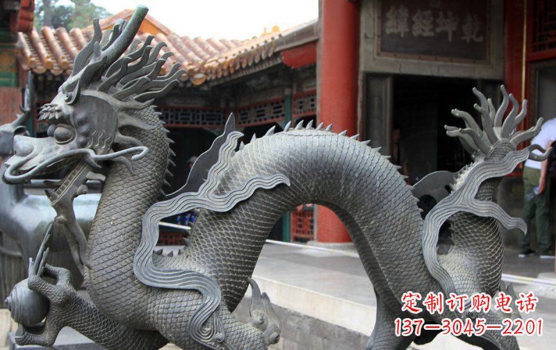 威海中领雕塑:精美神龙铜雕